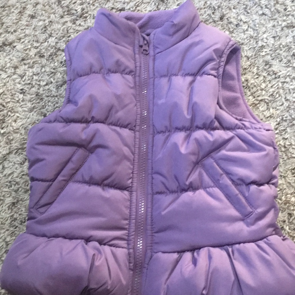 Girls purple puffer vest